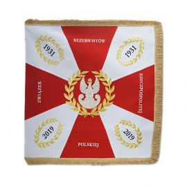 Sztandar haftowany  "Bóg, honor, ojczyzna" - CHORĄGWIE, SZTANDARY - zdjęcie 2 - Sztandar haftowany  "Bóg, honor, ojczyzna"