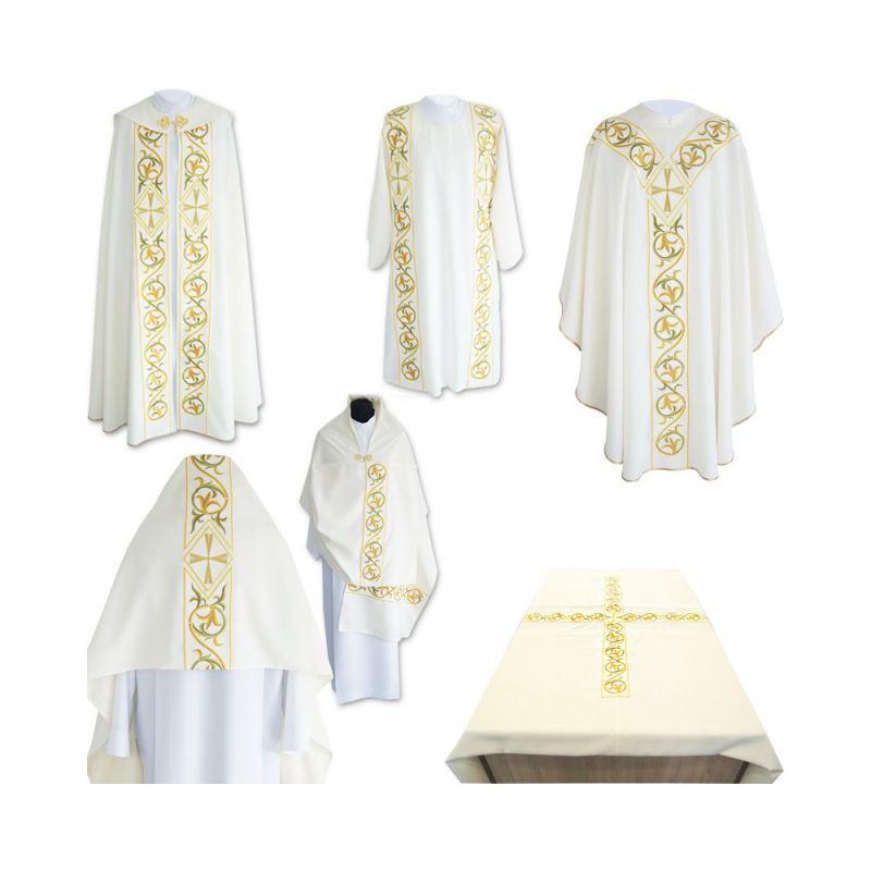 Komplet szat liturgicznych (2) - Ornaty haftowane - Komplet szat liturgicznych (2)