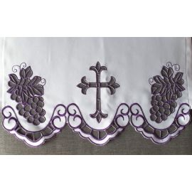 Obrus ołtarzowy haftowany - wzór eucharystyczny (196) - OBRUSY OŁTARZOWE
