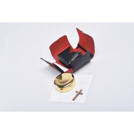 Bursa - cyborium pozłacane w etui skórzanym (14) - BURSY, ZESTAWY DO CHORYCH - zdjęcie 2 - Bursa - cyborium pozłacane w etui skórzanym (14)