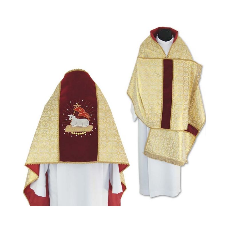 Welon Liturgiczny z podszewką i frędzlami (37) - WELONY HAFTOWANE - Welon Liturgiczny z podszewką i frędzlami (37)