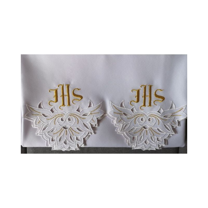 Obrus ołtarzowy haftowany - wzór eucharystyczny (151) - OBRUSY OŁTARZOWE - Obrus ołtarzowy haftowany - wzór eucharystyczny (151)