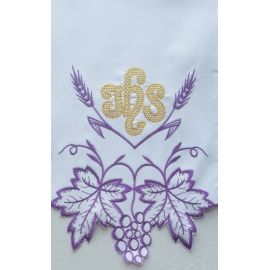 Obrus ołtarzowy haftowany - wzór eucharystyczny (199) - OBRUSY OŁTARZOWE - zdjęcie 2 - Obrus ołtarzowy haftowany - wzór eucharystyczny (199)