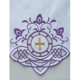 Obrus ołtarzowy haftowany - wzór eucharystyczny (200) - OBRUSY OŁTARZOWE - zdjęcie 2 - Obrus ołtarzowy haftowany - wzór eucharystyczny (200)