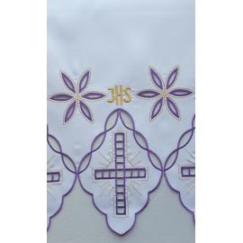 Obrus ołtarzowy haftowany - wzór eucharystyczny (202) - OBRUSY OŁTARZOWE - zdjęcie 2 - Obrus ołtarzowy haftowany - wzór eucharystyczny (202)