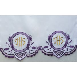 Obrus ołtarzowy haftowany - wzór eucharystyczny (203) - OBRUSY OŁTARZOWE