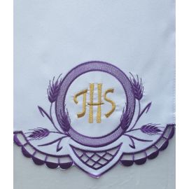 Obrus ołtarzowy haftowany - wzór eucharystyczny (203) - OBRUSY OŁTARZOWE - zdjęcie 2 - Obrus ołtarzowy haftowany - wzór eucharystyczny (203)
