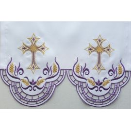 Obrus ołtarzowy haftowany - wzór eucharystyczny (206) - OBRUSY OŁTARZOWE