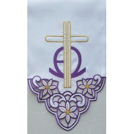 Obrus ołtarzowy haftowany - wzór eucharystyczny (208) - OBRUSY OŁTARZOWE - zdjęcie 2 - Obrus ołtarzowy haftowany - wzór eucharystyczny (208)
