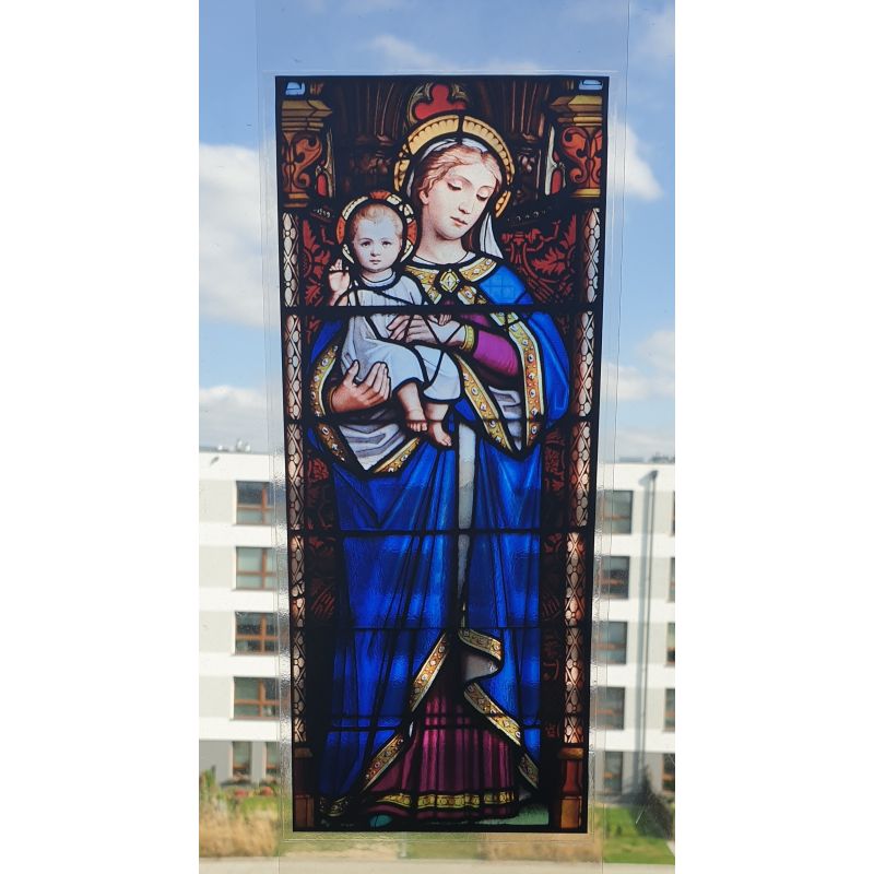 Witraż magnetyczny - Maria z Dzieciątkiem - Witraże magnetyczne na szybę - Witraż magnetyczny - Maria z Dzieciątkiem