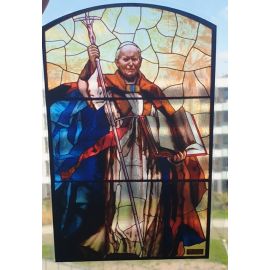 Witraż magnetyczny - Jan Paweł II - Witraże magnetyczne na szybę