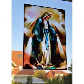 Witraż magnetyczny - Matka Boża Niepokalana - Witraże magnetyczne na szybę - zdjęcie 2 - Witraż magnetyczny - Matka Boża Niepokalana