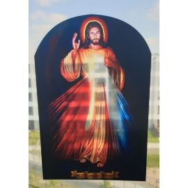 Witraż magnetyczny - Jezu Ufam Tobie - Witraże magnetyczne na szybę