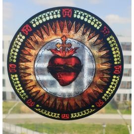 Witraż magnetyczny - Najświętsze Serce Jezusa - Witraże magnetyczne na szybę