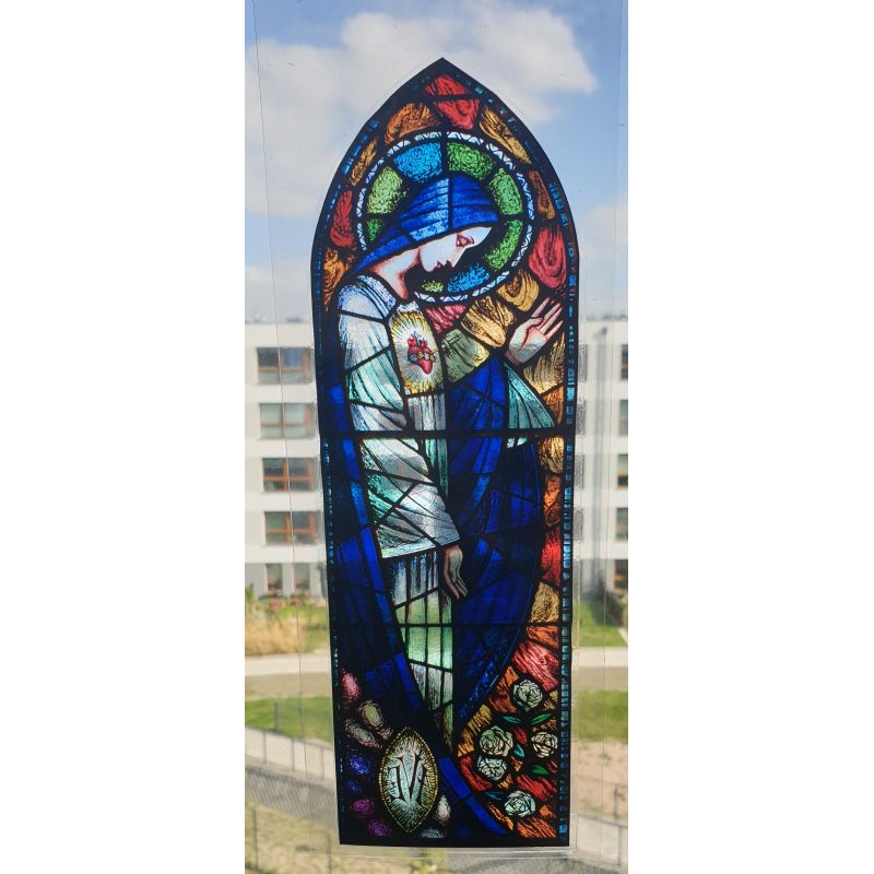 Witraż magnetyczny - Niepokalane Serce Maryi - Witraże magnetyczne na szybę - Witraż magnetyczny - Niepokalane Serce Maryi
