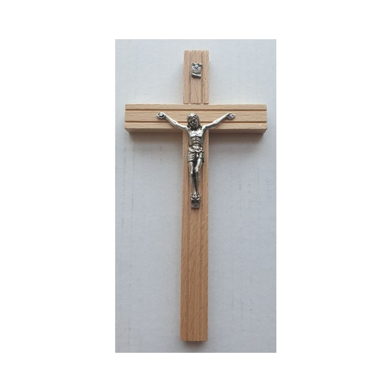 Krzyż drewniany wiszący, frezowany 20,5 cm - KRZYŻE, KRZYŻYKI - Krzyż drewniany wiszący, frezowany 20,5 cm