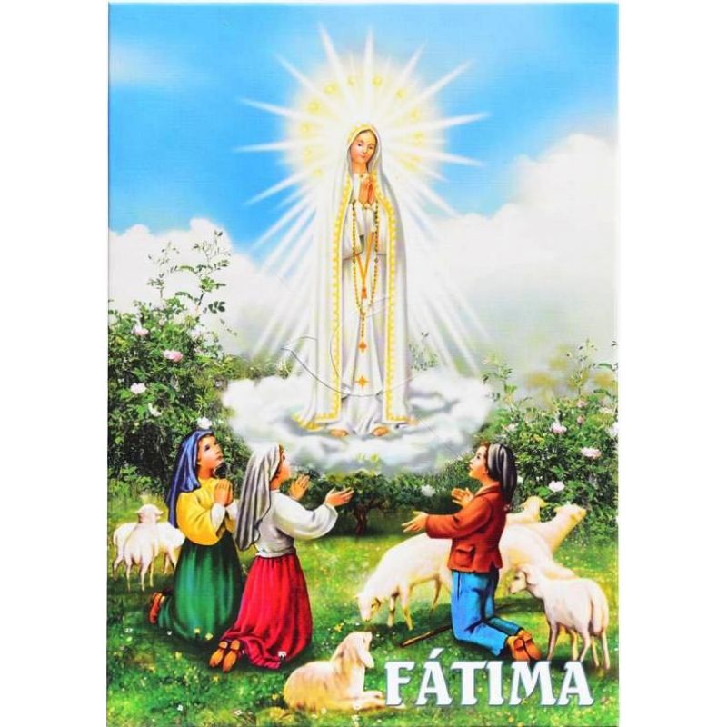 Matka Boża Fatimska - Ikona dwustronna format A5 - Ikony z  tektury introligatorskiej. - Matka Boża Fatimska - Ikona dwustronna format A5