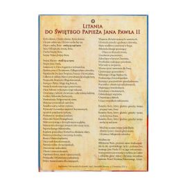 Święty Jan Paweł II Papież - Ikona dwustronna z Litanią format A4 - Ikony z  tektury introligatorskiej. - zdjęcie 2 - Święty Jan Paweł II Papież - Ikona dwustronna z Litanią format A4