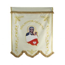 Chorągiew drukowana MB Częstochowska, Św. Marcin - CHORĄGWIE, SZTANDARY - zdjęcie 2 - Chorągiew drukowana MB Częstochowska, Św. Marcin