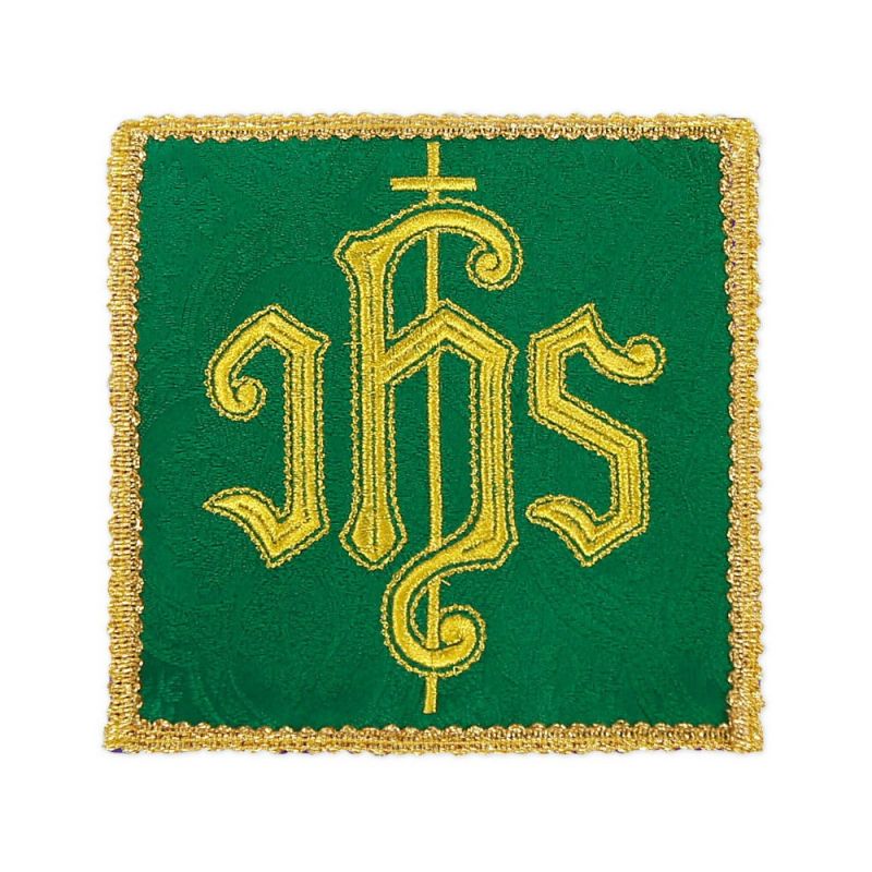Palka haftowana, zielona IHS - kolor zielony - Palka haftowana, zielona IHS