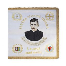 Sztandar z frędzlami i haftem (wzór przykładowy) - CHORĄGWIE, SZTANDARY