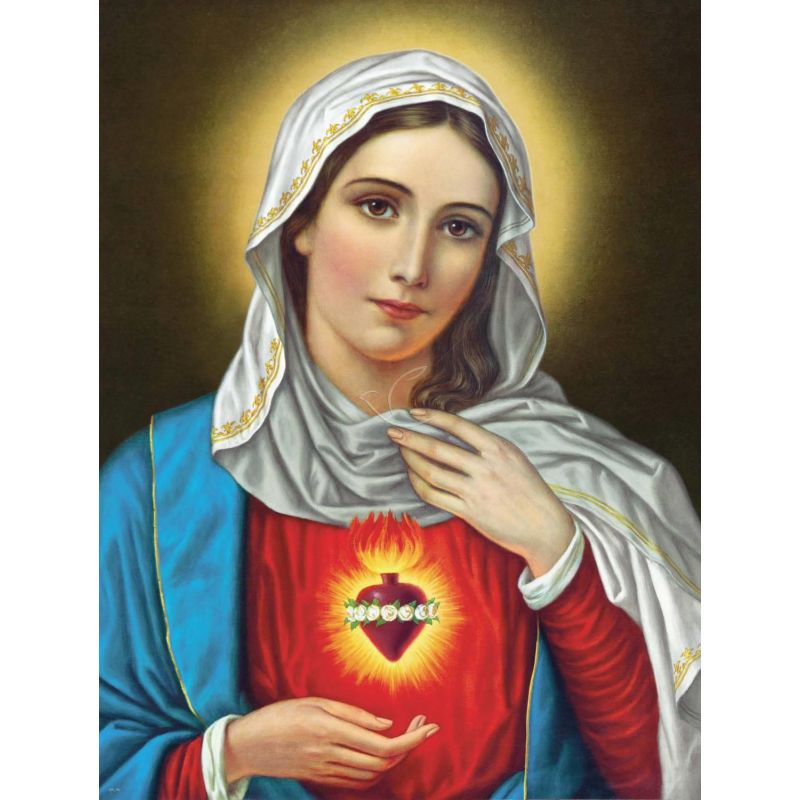 Serce Maryi - Obraz do oprawienia format (30x40) - OBRAZY RELIGIJNE - Serce Maryi - Obraz do oprawienia format (30x40)