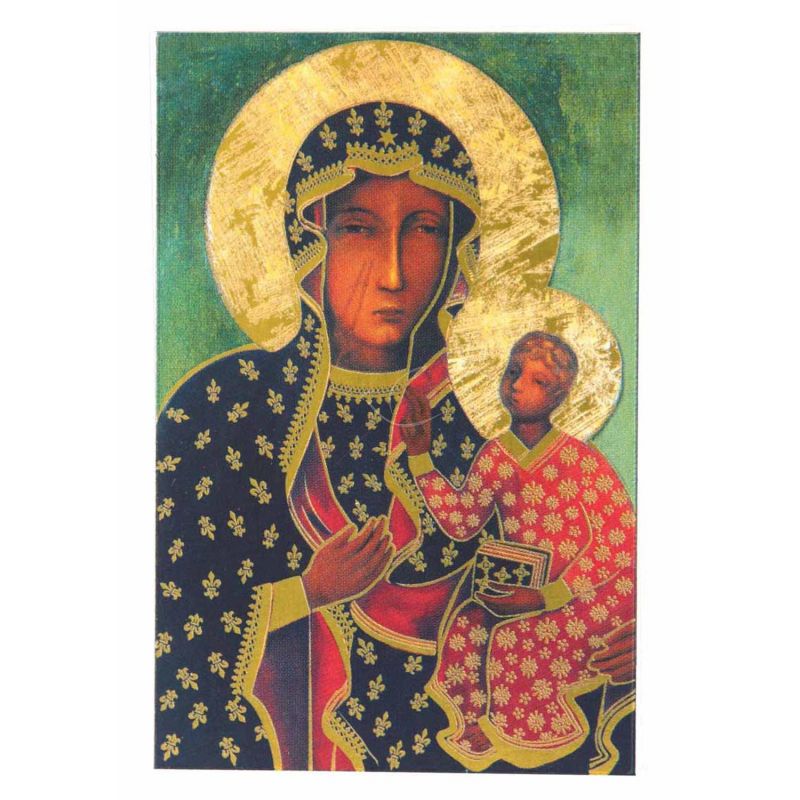 Obrazek Matka Boska Częstochowska 8x5,2 cm - Obrazek religijny płyta HDF - Obrazek Matka Boska Częstochowska 8x5,2 cm
