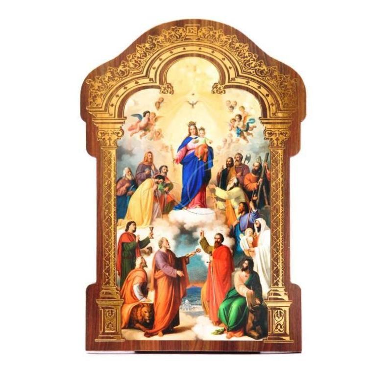 Obrazek HDF ze złotą ramką Matka Boża Wspomożycielka - Obrazek religijny płyta HDF - Obrazek HDF ze złotą ramką Matka Boża Wspomożycielka