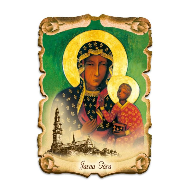 Obraz na HDF format A5 - Matka Boża Częstochowska (1) - Obrazek religijny płyta HDF - Obraz na HDF format A5 - Matka Boża Częstochowska (1)