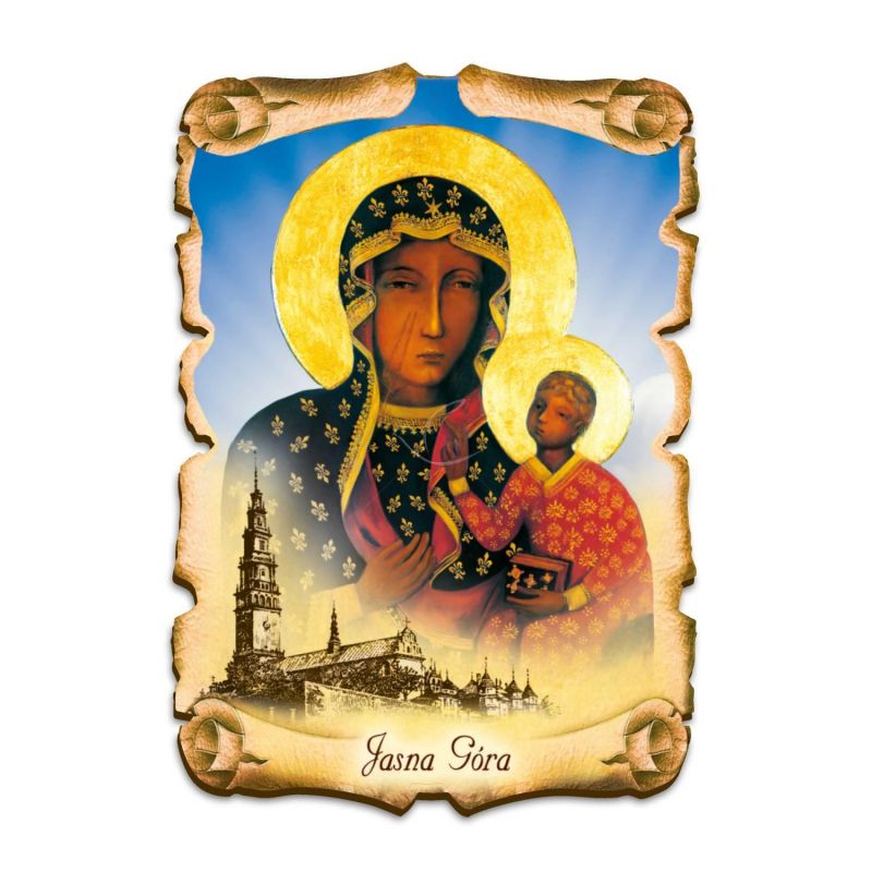 Obraz na HDF format A5 - Matka Boża Częstochowska (2) - Obrazek religijny płyta HDF - Obraz na HDF format A5 - Matka Boża Częstochowska (2)