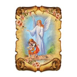 Obraz na HDF format A5 - Anioł Stróż (5) - Obrazek religijny płyta HDF