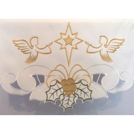 Obrus na Boże Narodzenie Anioły (5) - OBRUSY OŁTARZOWE - zdjęcie 4 - Obrus na Boże Narodzenie Anioły (5)