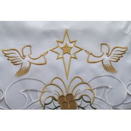 Obrus na Boże Narodzenie Anioły (5) - OBRUSY OŁTARZOWE - zdjęcie 3 - Obrus na Boże Narodzenie Anioły (5)