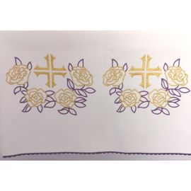 Obrus ołtarzowy haftowany - wzór eucharystyczny (210) - OBRUSY OŁTARZOWE - zdjęcie 3 - Obrus ołtarzowy haftowany - wzór eucharystyczny (210)