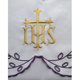 Obrus ołtarzowy haftowany - wzór eucharystyczny (211) - OBRUSY OŁTARZOWE - zdjęcie 2 - Obrus ołtarzowy haftowany - wzór eucharystyczny (211)