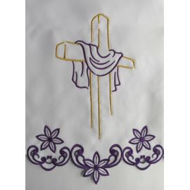 Obrus ołtarzowy haftowany - wzór eucharystyczny (213) - OBRUSY OŁTARZOWE - zdjęcie 2 - Obrus ołtarzowy haftowany - wzór eucharystyczny (213)