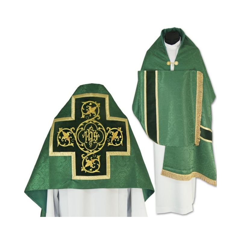 Welon liturgiczny zielony z frędzlami (39) - WELONY - Welon liturgiczny zielony z frędzlami (39)
