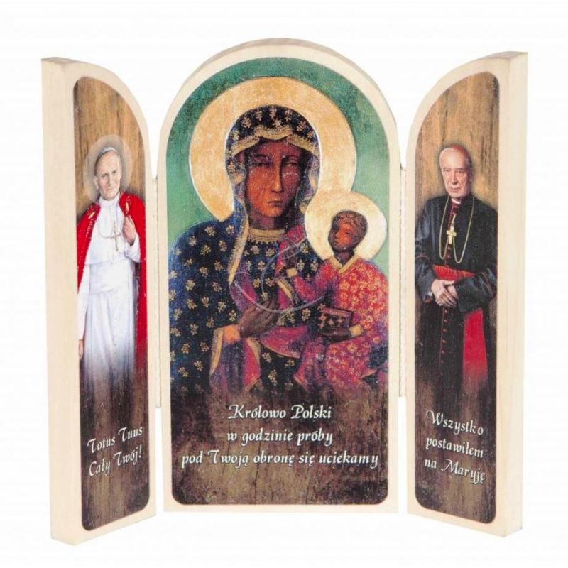 Tryptyk drewniany mały - Królowo Polski - Tryptyki religijne - Tryptyk drewniany mały - Królowo Polski