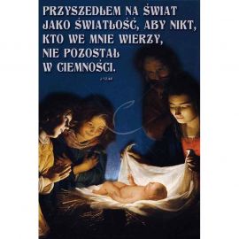 Plakat Bożonarodzeniowy - Przyszedł na świat jako światłość - Plakaty Bożonarodzeniowe