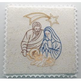 Palka haftowana Boże Narodzenie (2) - kolor ecru