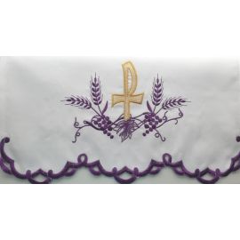 Obrus ołtarzowy haftowany - wzór eucharystyczny (215) - OBRUSY OŁTARZOWE
