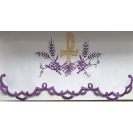 Obrus ołtarzowy haftowany - wzór eucharystyczny (215) - OBRUSY OŁTARZOWE - zdjęcie 2 - Obrus ołtarzowy haftowany - wzór eucharystyczny (215)