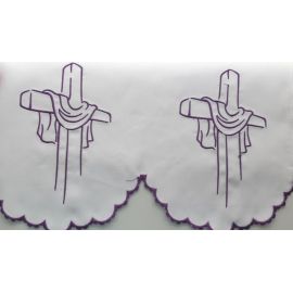 Obrus ołtarzowy haftowany - wzór eucharystyczny (217) - OBRUSY OŁTARZOWE