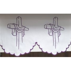 Obrus ołtarzowy haftowany - wzór eucharystyczny (217) - OBRUSY OŁTARZOWE - zdjęcie 2 - Obrus ołtarzowy haftowany - wzór eucharystyczny (217)