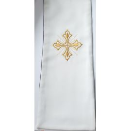 Stuła dwustronna kapłańska - biało-fioletowa (M) - KONCELEBRA - zdjęcie 2 - Stuła dwustronna kapłańska - biało-fioletowa (M)