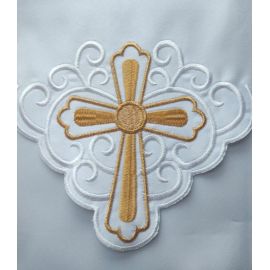 Obrus ołtarzowy haftowany - wzór eucharystyczny (145) - OBRUSY OŁTARZOWE - zdjęcie 2 - Obrus ołtarzowy haftowany - wzór eucharystyczny (145)