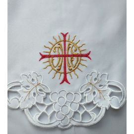 Obrus ołtarzowy haftowany - wzór eucharystyczny (141) - OBRUSY OŁTARZOWE - zdjęcie 2 - Obrus ołtarzowy haftowany - wzór eucharystyczny (141)