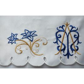 Obrus Maryjny haftowany (78) - OBRUSY OŁTARZOWE - zdjęcie 2 - Obrus Maryjny haftowany (78)