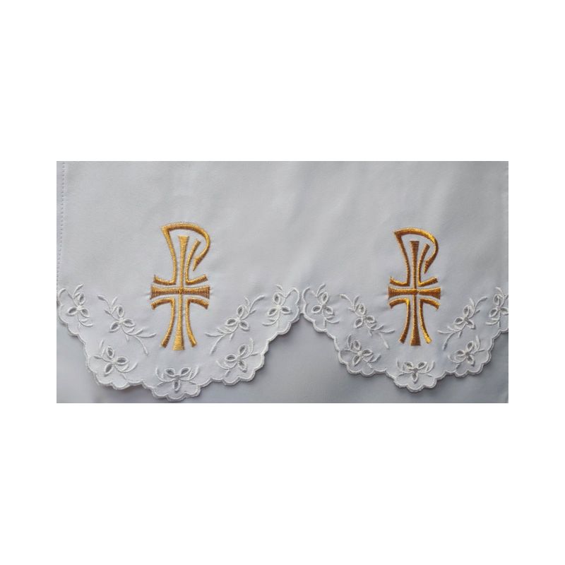 Obrus ołtarzowy haftowany - wzór eucharystyczny (137) - OBRUSY OŁTARZOWE - Obrus ołtarzowy haftowany - wzór eucharystyczny (137)