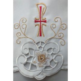 Obrus ołtarzowy haftowany - wzór eucharystyczny (220) - OBRUSY OŁTARZOWE - zdjęcie 2 - Obrus ołtarzowy haftowany - wzór eucharystyczny (220)